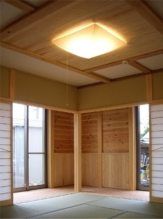 松井建築設計の設計実績写真,東野町の家,21cm角の大黒柱